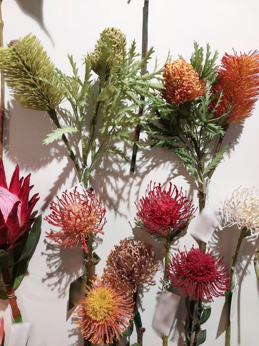 Banksia Spray with Bud & Leaf 80cm Rust Pack of 6