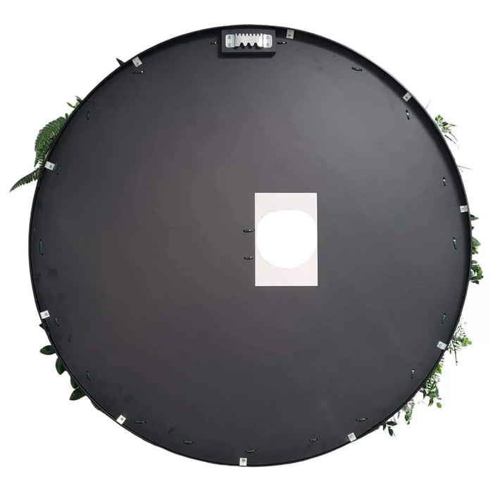 Slimline Artificial Green Wall Disc Art Colour Fresh UV Resistant White Frame 100cm