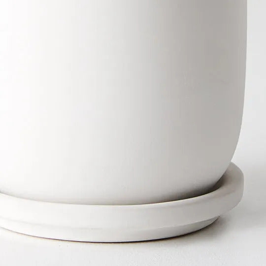 Cavo with Saucer Pot White 14.5cm Set of 2