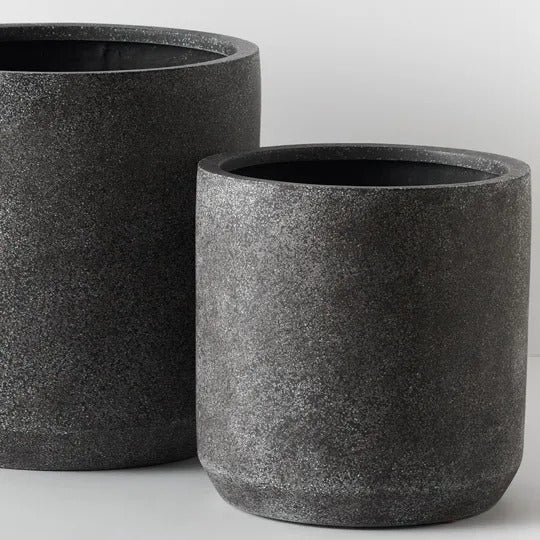 Cenzo Ash Black Pot Pack of Two 50cm