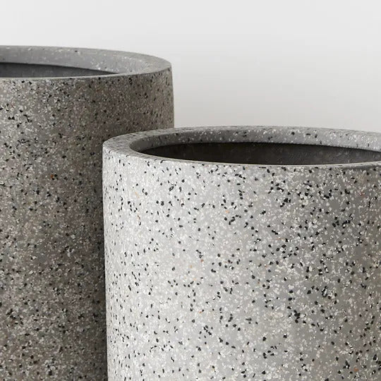 Cenzo Cylinder Grey Pot 32cm Pack of 3