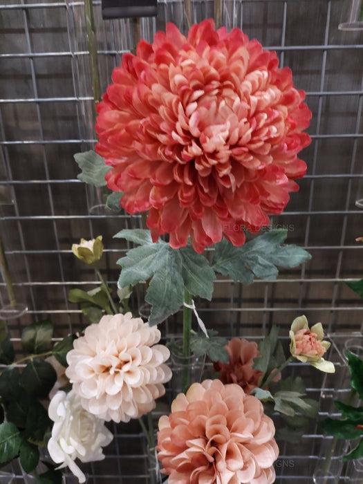 Chrysanthemum Ball Stem 71cm Mauve Pink Pack of 12