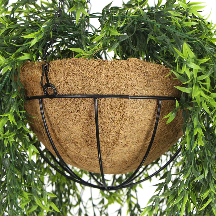 Long Hanging Artificial Ruscus Basket UV Resistant 135cm