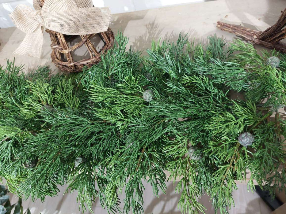 Cove Cypress Garland 188cm Green Pack of 2