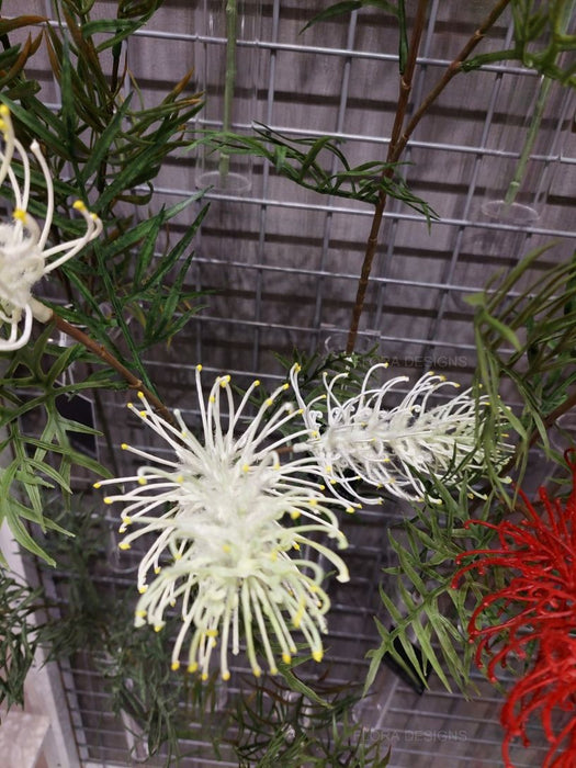 Grevillea Spray 84cm White Pack of 12