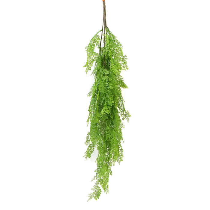 Artificial Hanging Fresh Green Maiden Hair Fern Bush UV Resistant 80cm Set of 2