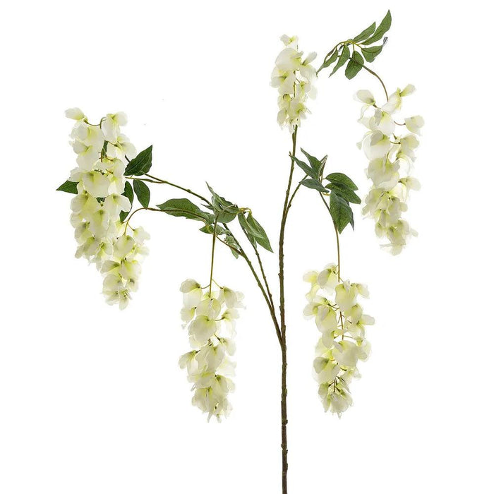 Hanging Wisteria Branch White 136cm Set of 2