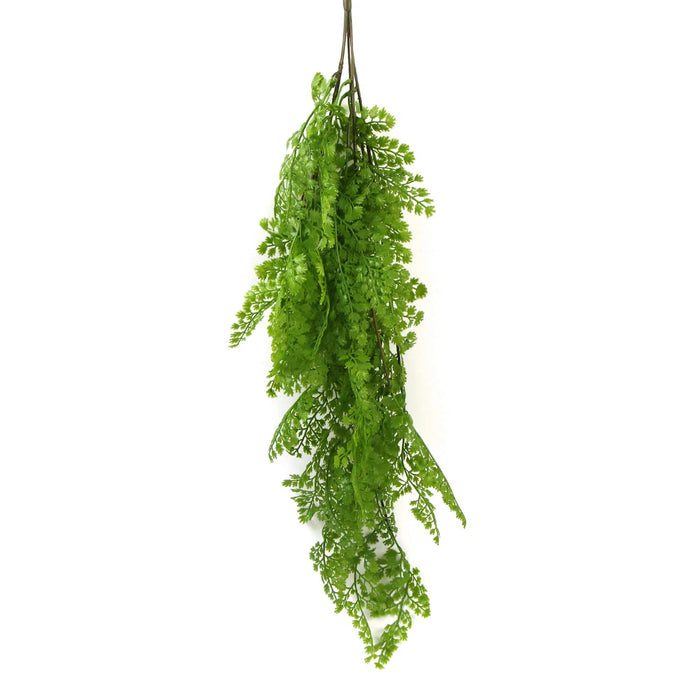 Artificial Hanging Native Maiden Hair Fern Bush UV Resistant 80cm Set of 2