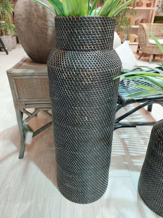 Harta Woven Basket Black 50cm H and 80cm H