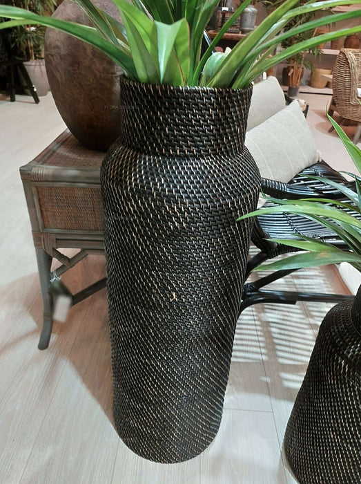 Harta Woven Basket Black 50cm H and 80cm H