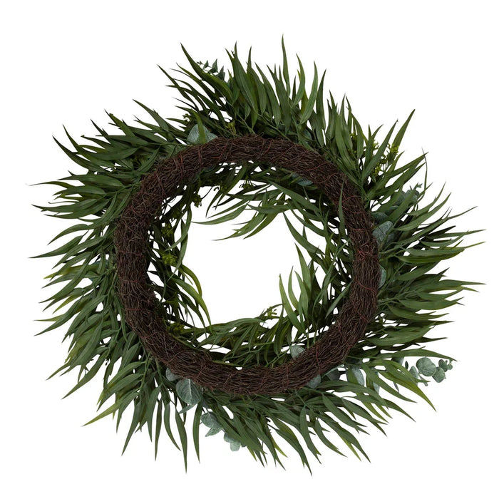 Heaton Eucalyptus Wreath - Green - 56cm