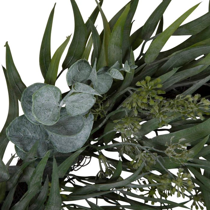 Heaton Eucalyptus Wreath - Green - 56cm