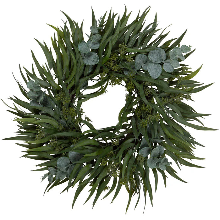 Heaton Eucalyptus Wreath - Green - 56cm