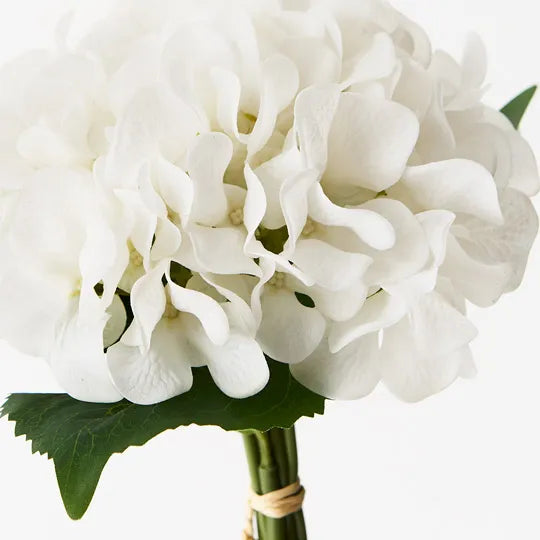 Hydrangea Bouquet 25cm White Pack of 6