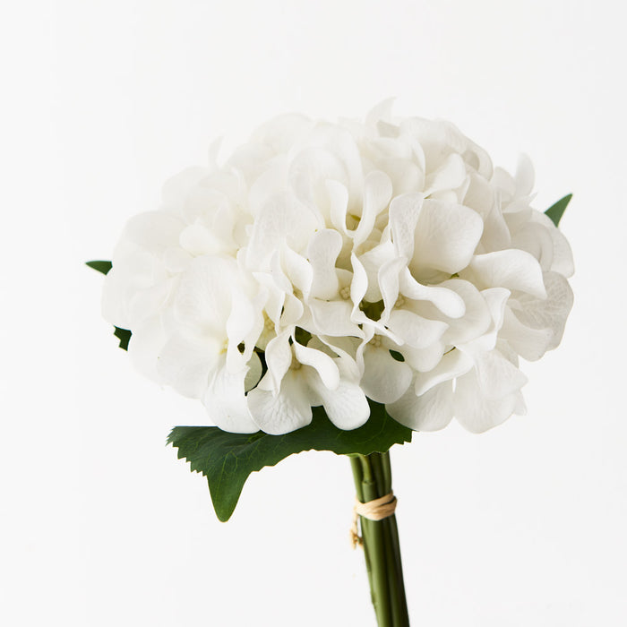 Hydrangea Bouquet 25cm White Pack of 6