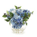 Hydrangea Mix in Vase - Blue - 26cm