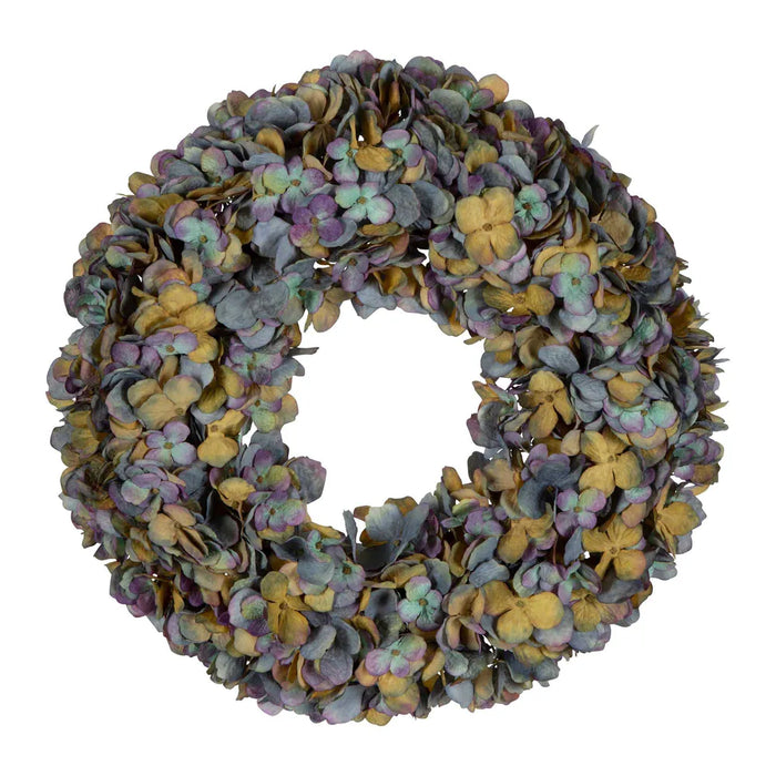 Hydrangea Wreath Large - Blue - 45cm Set of 2