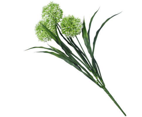Lush Flowering White Hydrangea Stem 35cm UV Resistant