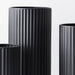 Metal Vase Kino (set/3) Black 26/34/42cmh x 15/18/21cmd Pack of 2