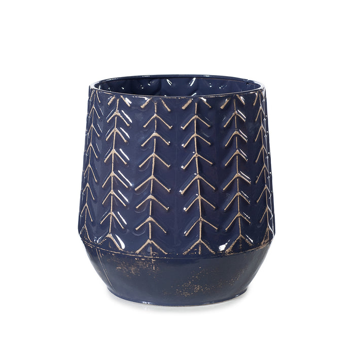 Metal Vase Navik Navy Blue 18.5cm Pack of 4