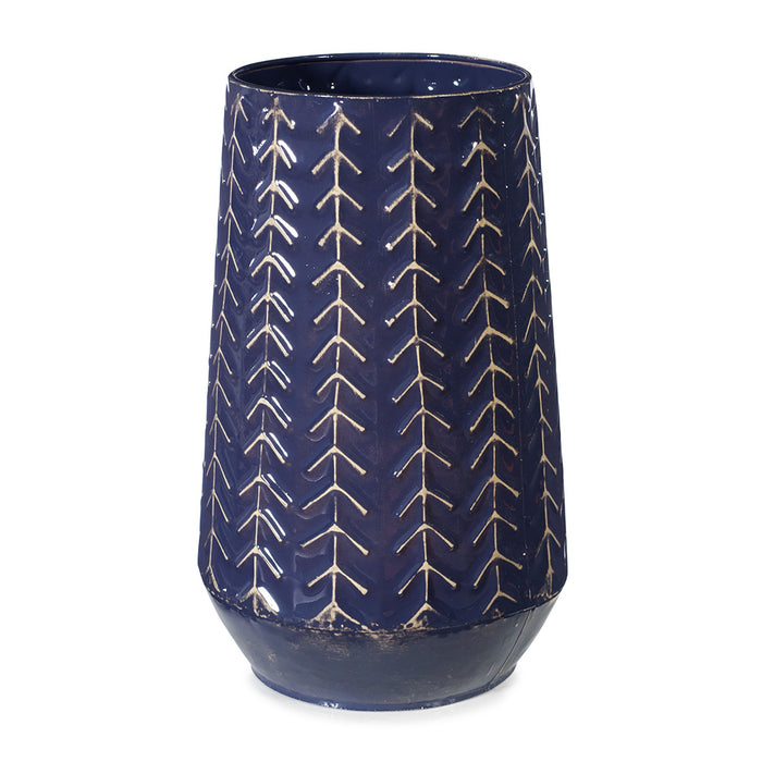 Metal Vase Navik Navy Blue 29cm Pack of 4