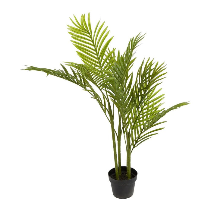 Mini Palm Tree Real Touch 4 Branches 15 Leaves in Pot 100cm Set of 2