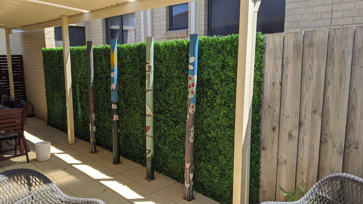 Mixed Boxwood Hedge Panel Screen UV Resistant 100cm