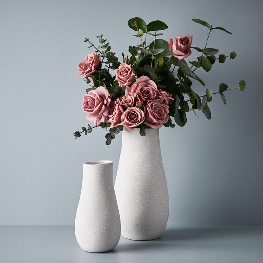 Mona Vase White 34.5cm Pack of 2