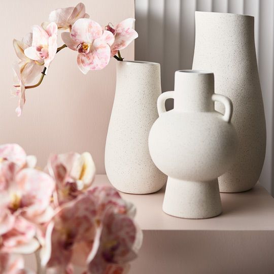 Mona Vase White 34.5cm Pack of 2