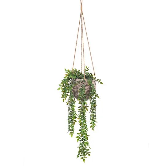 Pot Flo Hanging Planter Taupe Grey 15cm Set of 2