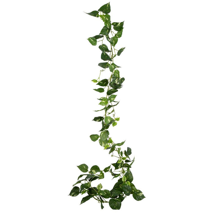 Pothos Leaf Hanging Garland Dark Green 180cm Set of 6
