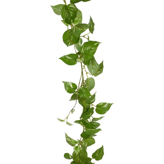 Pothos Leaf Hanging Garland Light Green 180cm Set of 6