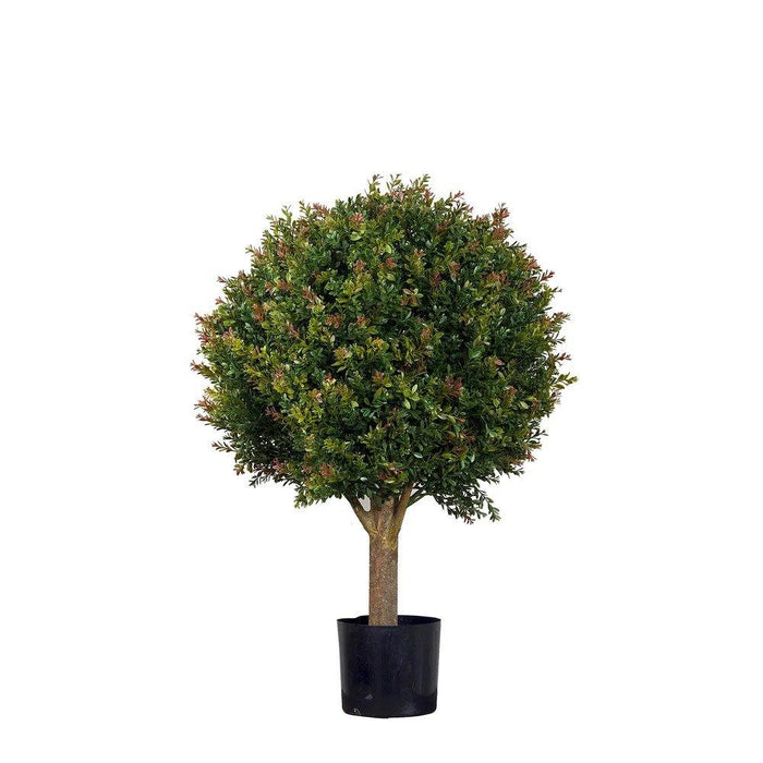 Red Day Leaf Ball Topiary Tree 85cm