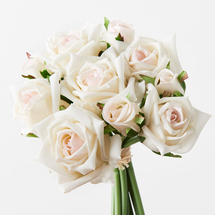 Rose Cici Bouquet 20cm Ivory White Pack of 6