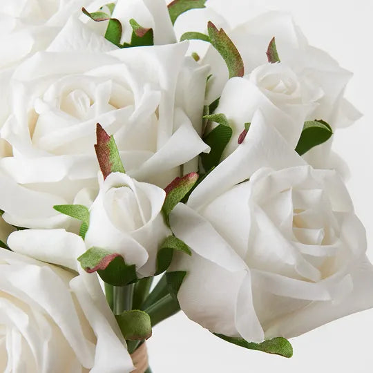 Rose Cici Bouquet 20cm Winter White Pack of 6