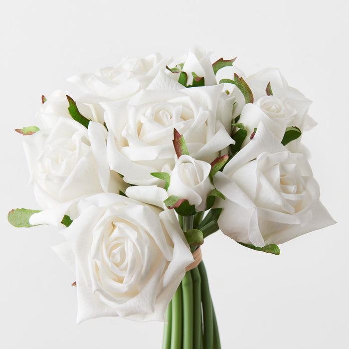 Rose Cici Bouquet 20cm Winter White Pack of 6