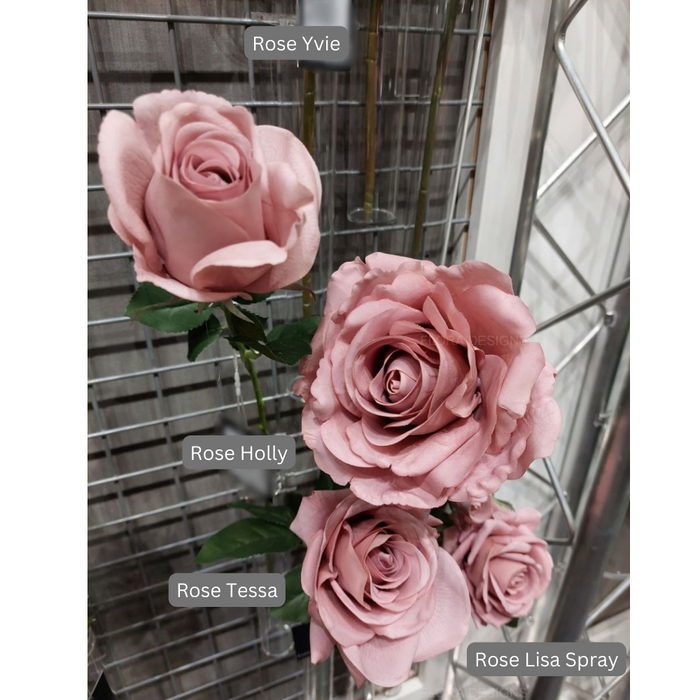 Rose Tessa Stem 63cm Dusty Pink Pack of 12