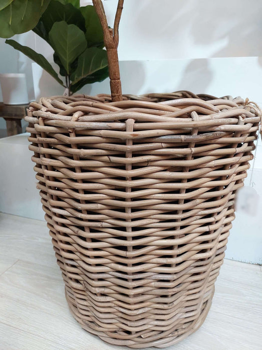 Round Rattan Basket Natural - Set of 2