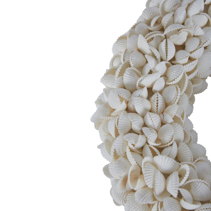 Sea Shell Wreath - White - 30cm