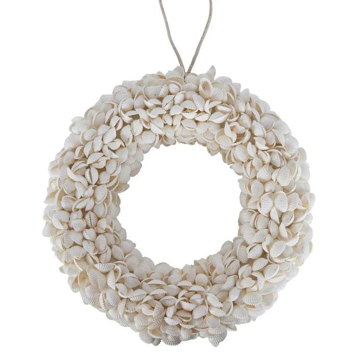 Sea Shell Wreath - White - 30cm