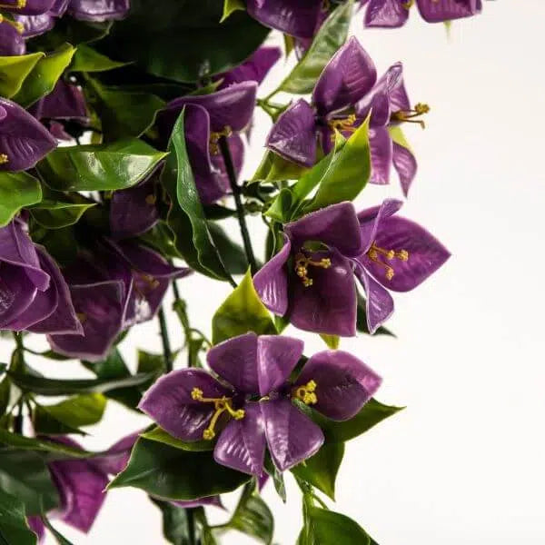 Hanging Artificial Bougainvillea Plant Purple UV Resistant 90cm, Set of 2