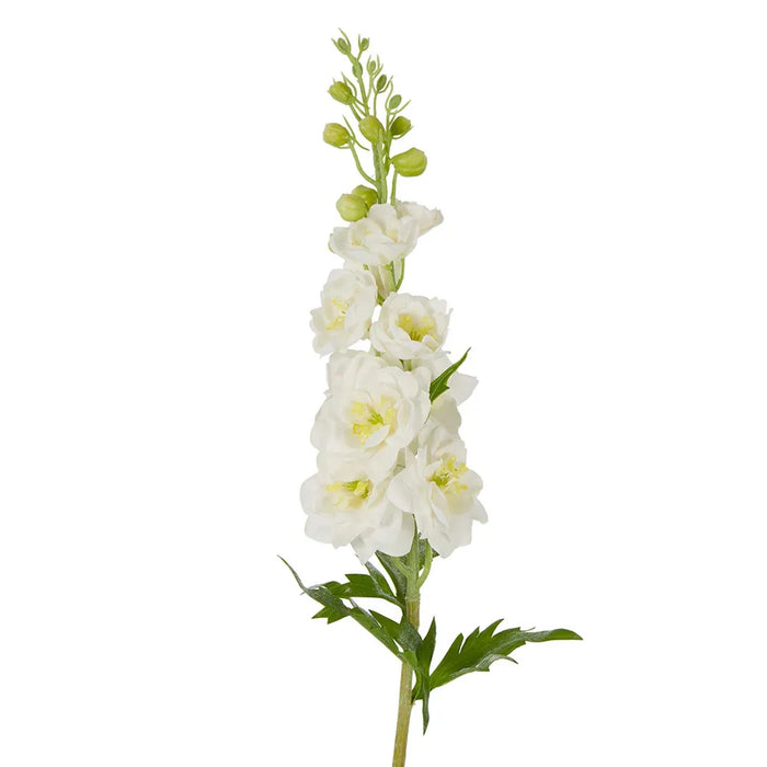 Delphinium Flower Real Touch Stem White 70cm Pack of 12