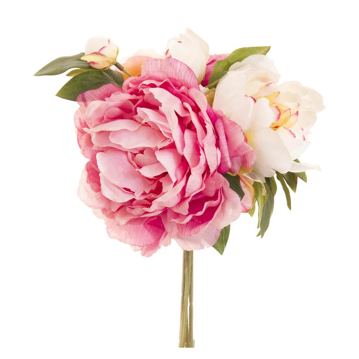 Peony Bouquet Mixed Light Pink 30cm Pack of 6