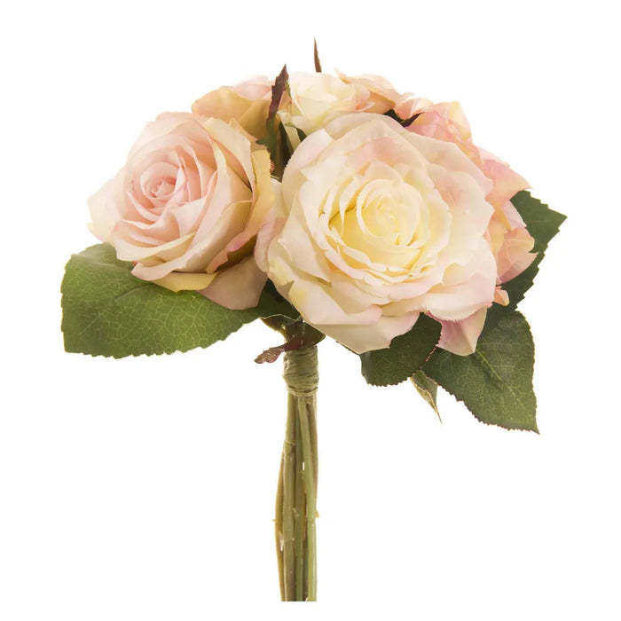 Rose & Hydrangea Mix Bouquet Light Pink 27cm Pack of 6