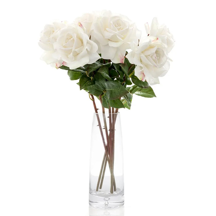 Rose True Touch White 50cm Pack of 12