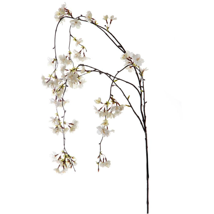 Cherry Blossom Hanging Spray White 130cm Pack of 12