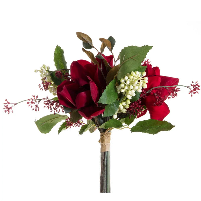 Magnolia Grape & Berries Bouquet Red 32cm Pack of 6