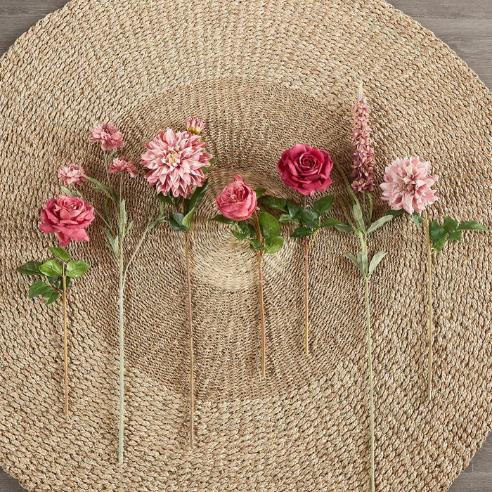 Dried Look Dahlia Stem Small Pink 43cm Pack of 12