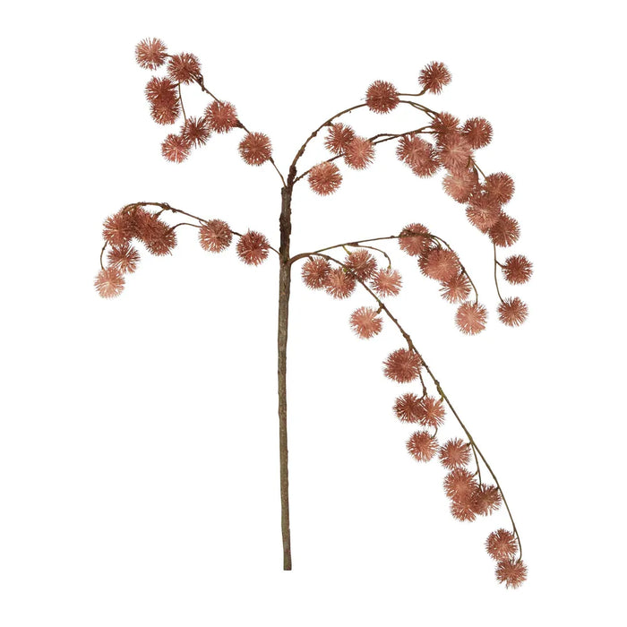 Pom Pom Leaf Branch Dark Pink 107cm Pack of 12