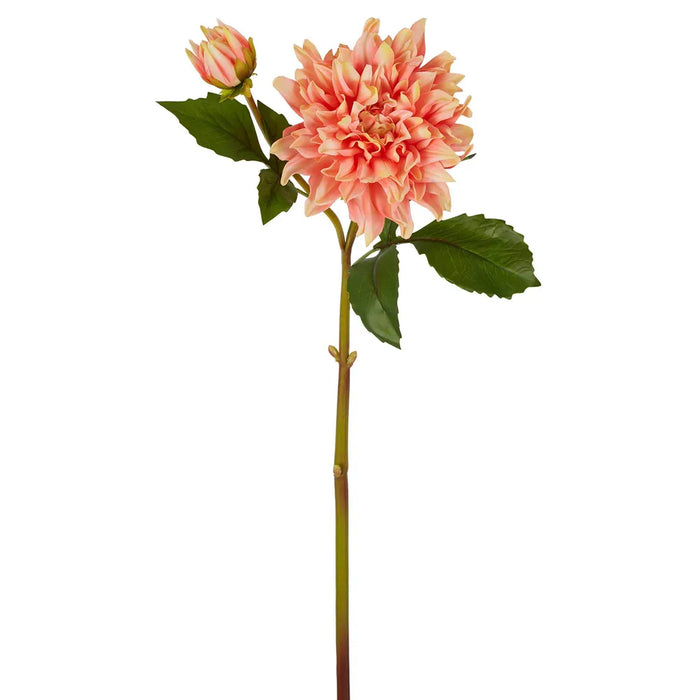 Dahlia Flower Real Touch Stem Coral Pink 74cm Pack of 12